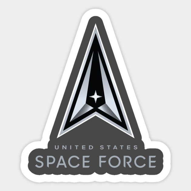 Space Force Official Logo - Black & White Version Sticker by SpaceForceOutfitters